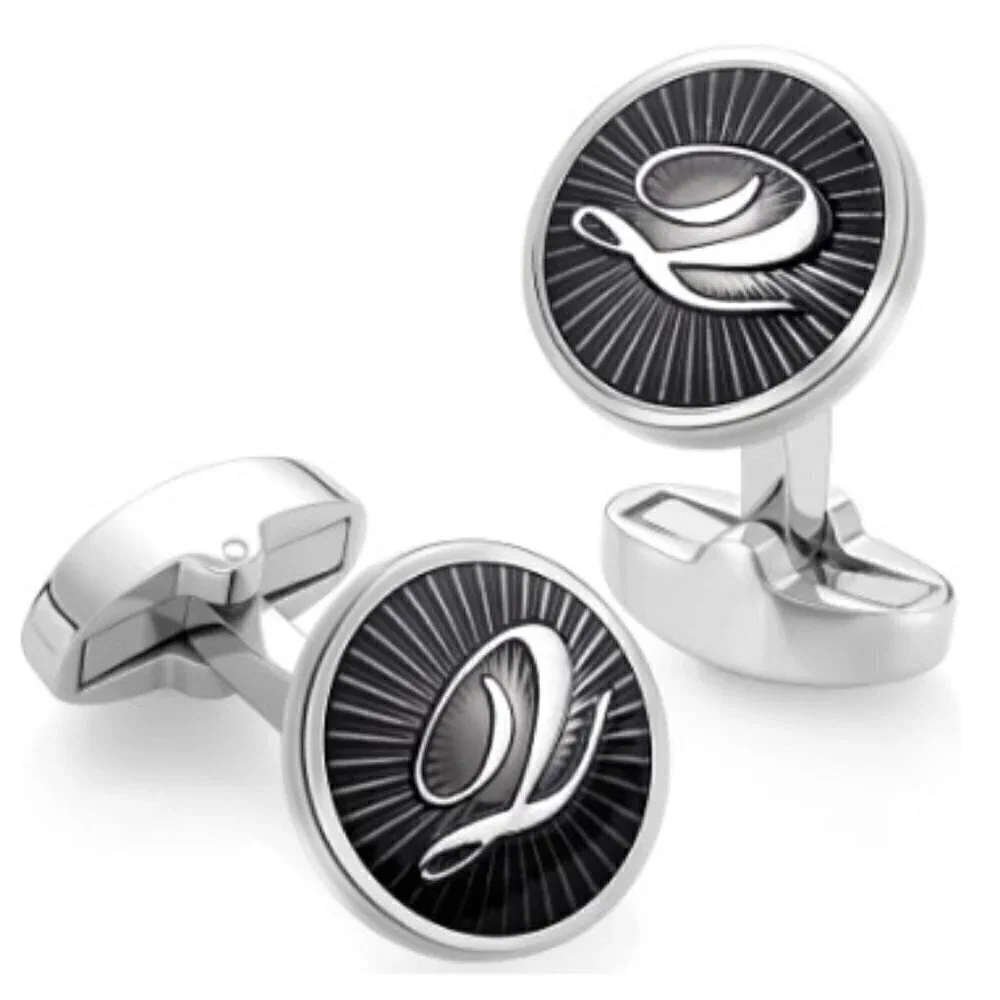 AMITER INITIAL LETTER CUFFLINKS IN GIFT BOX